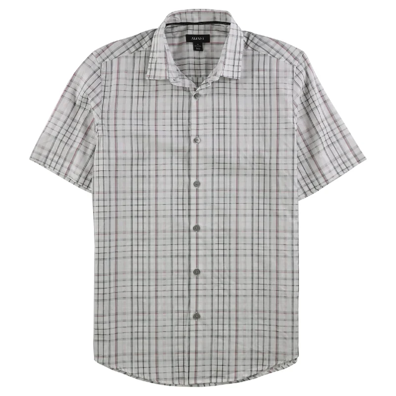 Men's Button - Down Oxford Casual Shirts in Crisp White for a Classic and Versatile StyleAlfani Mens Chilton Button Up Shirt