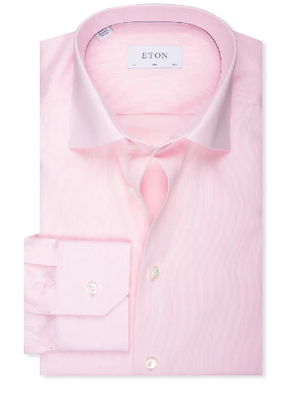 Men's Tailored Fit Checkered Casual Shirts in Multicolor for a Smart - Casual EnsembleSlim Fine Pique Shirt Pink