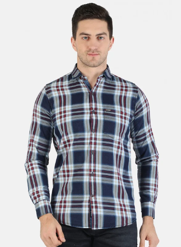 Men's Tailored Fit Checkered Casual Shirts in Multicolor for a Smart - Casual EnsembleMen Red Check Shirt