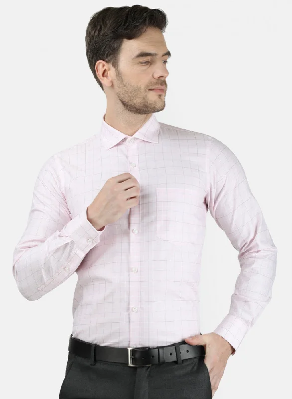 Men's Stretch - Fabric Casual Shirts in Navy Blue for a Comfortable and Flexible FitMens Pink Check Shirt