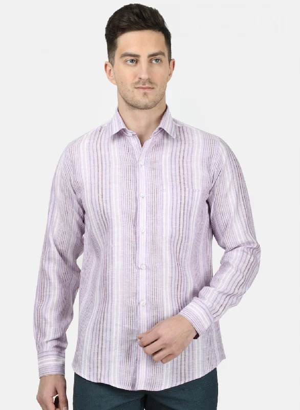 Men's Long - Line Oversized Casual Shirts in Dark Gray for a Relaxed and Modern LookMens Pink Stripe Shirt