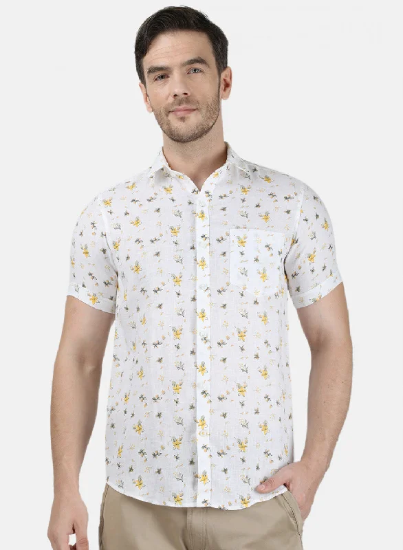 Men's Graphic - Printed Casual Shirts with Pop - Culture References for a Fun and Stylish LookMens Yellow Printed Shirt