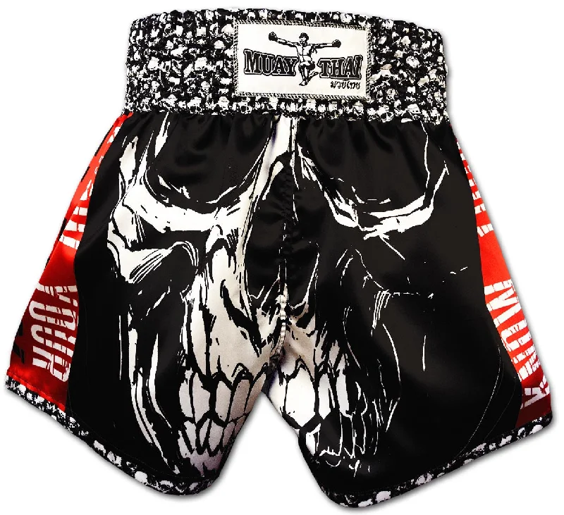 Men's button - fly denim work shorts for durability on the jobMuay Thai Shorts ★ Know Your Enemy