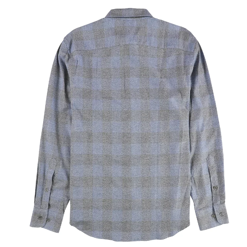 Men's Distressed Denim Casual Shirts with Frayed Edges for a Trendy and Rugged LookPerry Ellis Mens Plaid Button Up Shirt