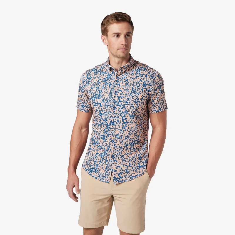 Men's Linen Blend Casual Shirts with Roll - Up Sleeves for a Summer Beach LookSet Sail Floral Print