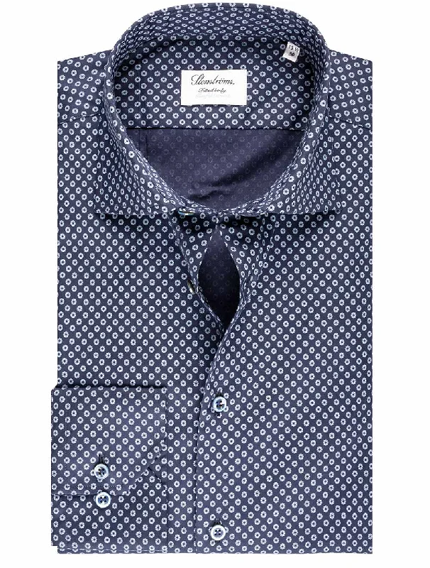 Men's Organic Cotton Casual Shirts with a Soft Handfeel for Everyday ComfortPinwheel Shirt Navy