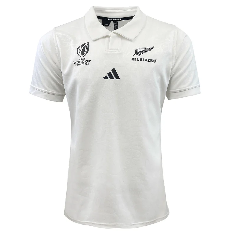 Men's Moisture - Wicking Golf Jerseys with UV Protection for Comfortable Rounds on the CourseAll Blacks RWC 23 Away Supporter Jersey by adidas