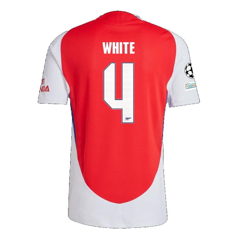 Men's Replica Hockey Jerseys of Star Players for Devoted Ice Hockey Supportersadidas Arsenal Authentic Ben White Home Jersey w/ Champions League Patches 24/25 (Better Scarlet/White)