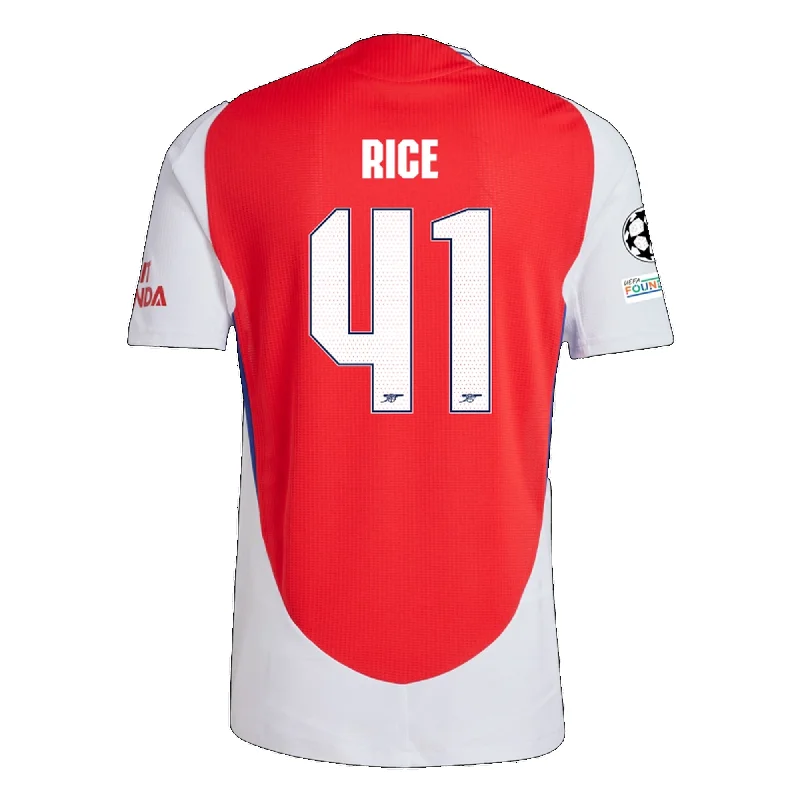 Men's Replica Hockey Jerseys of Star Players for Devoted Ice Hockey Supportersadidas Arsenal Authentic Declan Rice Home Jersey w/ Champions League Patches 24/25 (Better Scarlet/White)