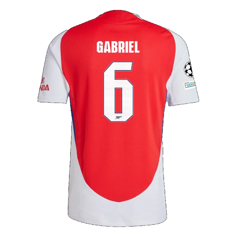 Men's Custom - Embroidered Volleyball Jerseys for Team Uniforms or Personalized Gearadidas Arsenal Authentic Gabriel Magalhães Home Jersey w/ Champions League Patches 24/25 (Better Scarlet/White)