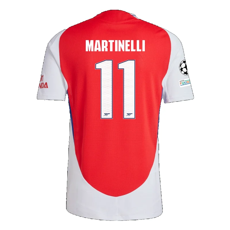 Men's Retro Soccer Jerseys of Famous Clubs from the 90s for Nostalgic Football Enthusiastsadidas Arsenal Authentic Gabriel Martinelli Home Jersey w/ Champions League Patches 24/25 (Better Scarlet/White)