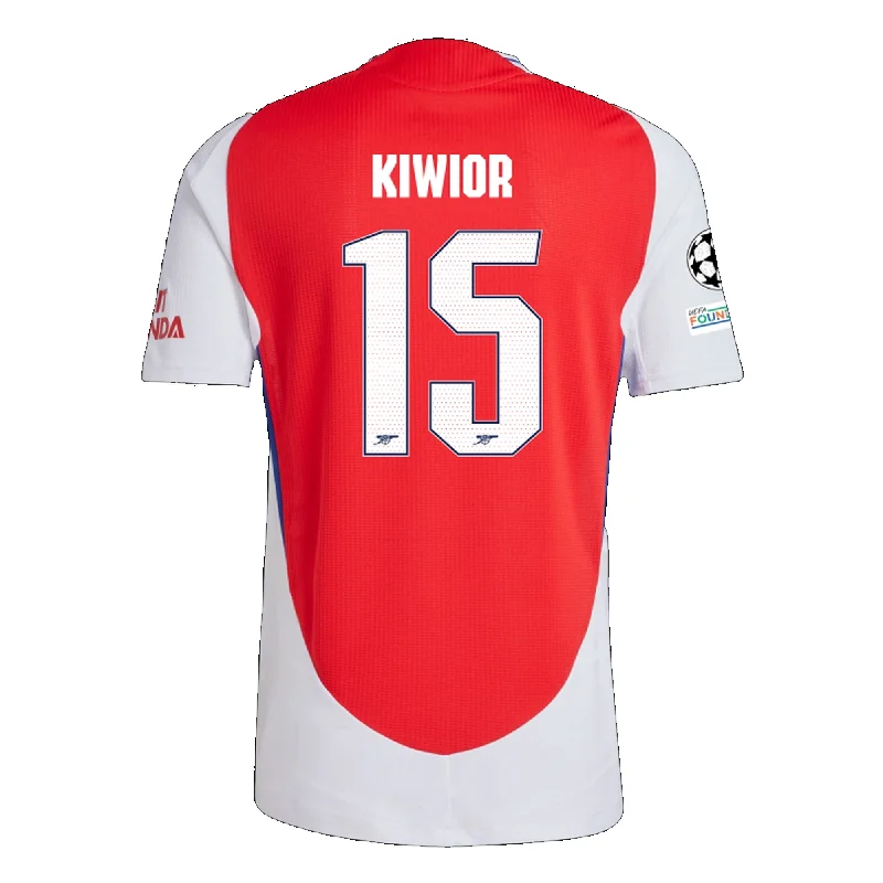 Men's Moisture - Wicking Lacrosse Jerseys with Mesh Panels for Optimal Performance on the Fieldadidas Arsenal Authentic Jakub Kiwior Home Jersey w/ Champions League Patches 24/25 (Better Scarlet/White)