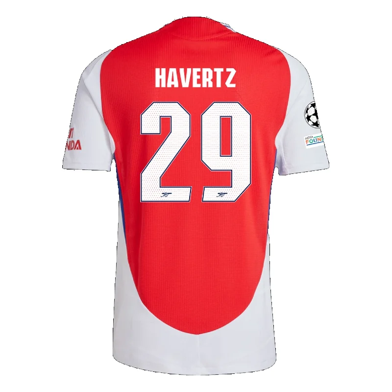 Men's Basketball Jerseys with Signature Player Logos for a Fan - Favorite Lookadidas Arsenal Authentic Kai Havertz Home Jersey w/ Champions League Patches 24/25 (Better Scarlet/White)