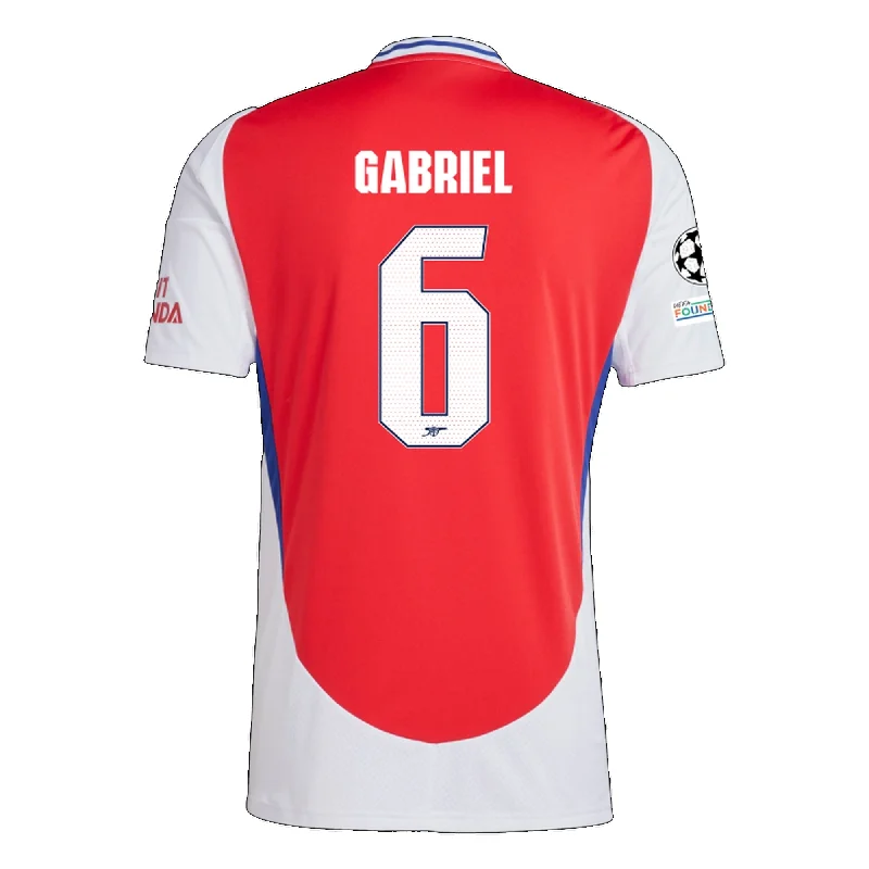 Men's Cycling Jerseys with Reflective Stripes for Safe and Stylish Rides at Nightadidas Arsenal Gabriel Magalhães Home Jersey w/ Champions League Patches 24/25 (Better Scarlet/White)