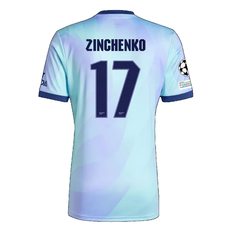 Men's Breathable Polyester Running Jerseys in Bright Neon Colors for High - Visibility Workoutsadidas Arsenal Oleksandr Zinchenko Third Jersey w/ Champions League Patches 24/25 (Clear Aqua/Light Flash Purple)