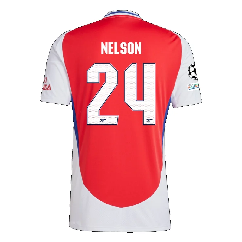 Men's Sustainable Organic Cotton Rugby Jerseys for Eco - Conscious Sports Enthusiastsadidas Arsenal Reiss Nelson Home Jersey w/ Champions League Patches 24/25 (Better Scarlet/White)