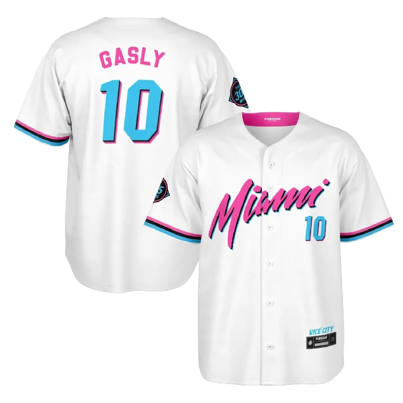 Men's Limited - Edition Cricket Jerseys Commemorating Historic Matches for Die - Hard Cricket LoversGasly - Miami Vice Home Jersey