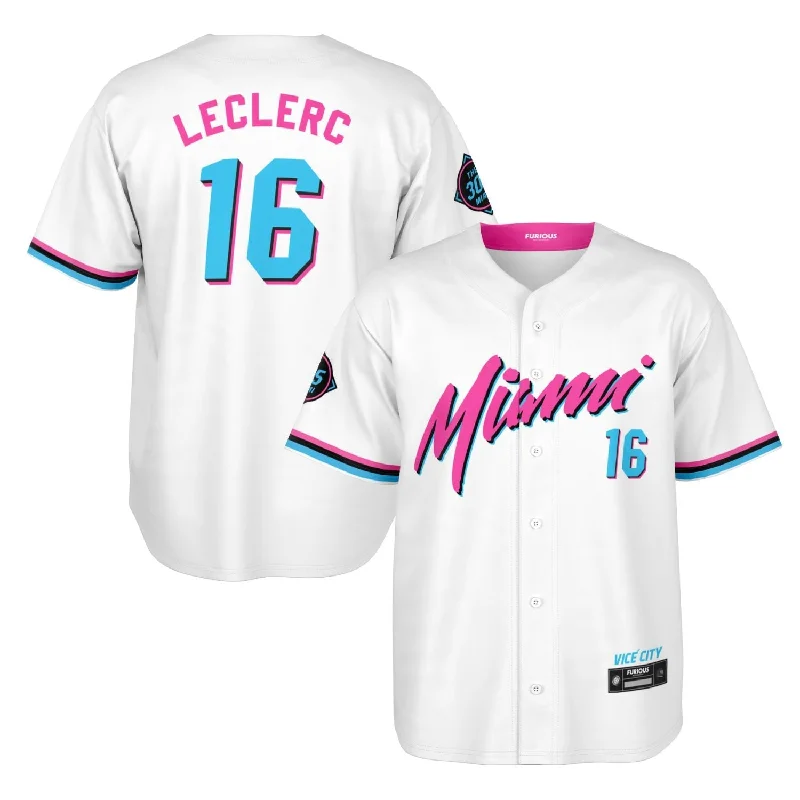 Men's Limited - Release American Football Jerseys of Rookie Stars for Early Adopters and FansLeclerc - Miami Vice Home Jersey