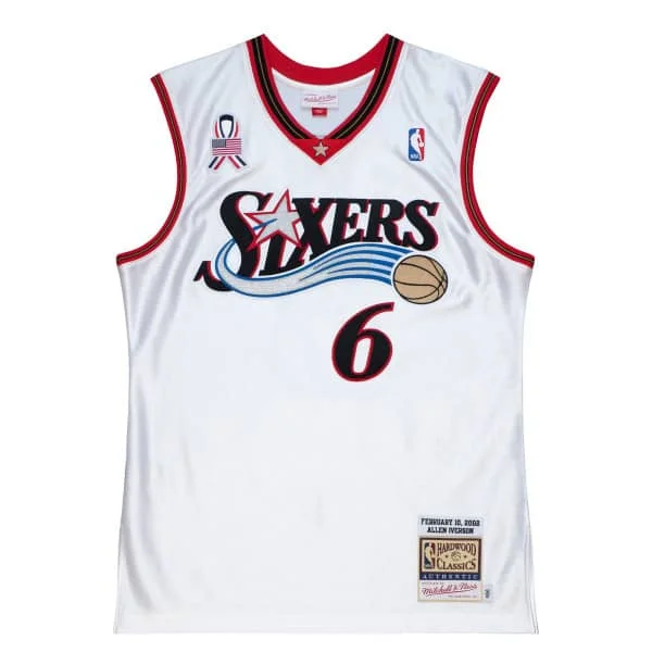 Men's Custom - Printed Baseball Jerseys with Player Names and Numbers for Personalized StyleM&N NBA Authentic Jersey Philadelphia 76ers All Star East 2002-03 Allen Iverson