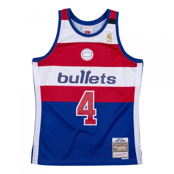 Men's Basketball Jerseys with Signature Player Logos for a Fan - Favorite LookM&N NBA Swingman Jersey Washington Bullets Home 1996-97 Chris Webber