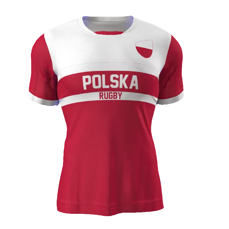 Men's Custom - Printed Baseball Jerseys with Player Names and Numbers for Personalized StyleNations of Rugby Polska Supporters Jersey