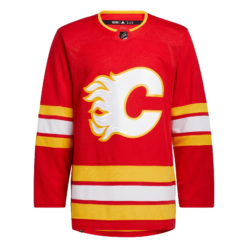 Men's Moisture - Wicking Golf Jerseys with UV Protection for Comfortable Rounds on the CourseNHL - Calgary Flames Adidas Home Jersey