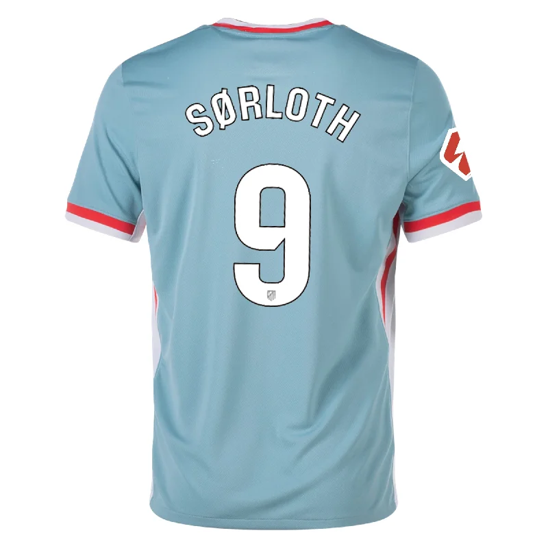 Men's Custom - Printed Baseball Jerseys with Player Names and Numbers for Personalized StyleNike Atletico Madrid Alexander Sørloth  Away Jersey w/ La Liga Patch 24/25 (Cannon/Phantom/Light Crimson)