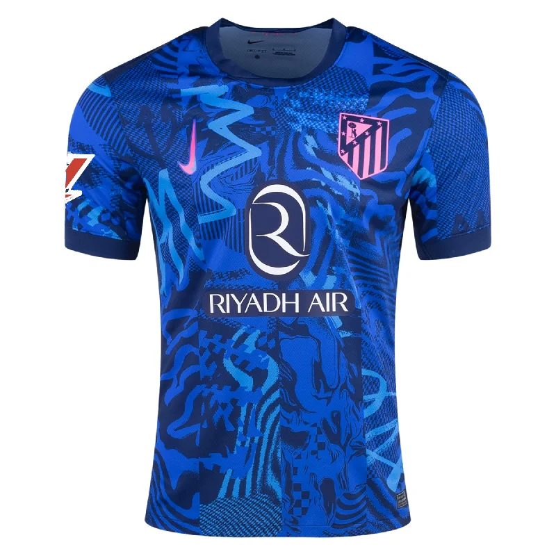 Men's Custom - Embroidered Volleyball Jerseys for Team Uniforms or Personalized GearNike Atletico Madrid Third Jersey w/ La Liga Patch 24/25 (Blue Void/Pink Glow)