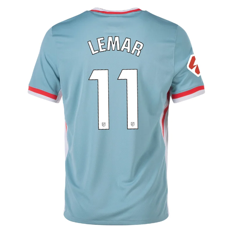 Men's Moisture - Wicking Lacrosse Jerseys with Mesh Panels for Optimal Performance on the FieldNike Atletico Madrid Thomas Lemar Away Jersey w/ La Liga Patch 24/25 (Cannon/Phantom/Light Crimson)