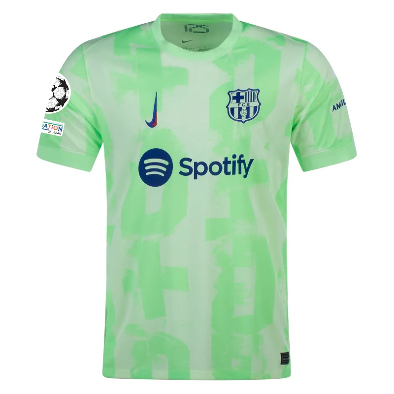 Men's Limited - Release American Football Jerseys of Rookie Stars for Early Adopters and FansNike Barcelona Third Jersey w/ Champions League Patches 24/25 (Barely Volt/Old Royal)