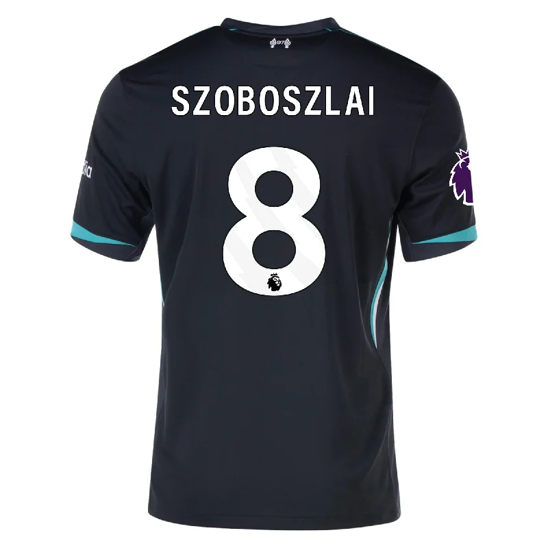 Men's Custom - Embroidered Volleyball Jerseys for Team Uniforms or Personalized GearNike Liverpool Dominik Szoboszlai Away Jersey w/ EPL Patch 24/25 (Night Forest/Washed Teal)