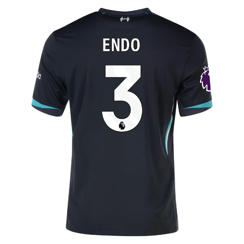 Men's Replica Hockey Jerseys of Star Players for Devoted Ice Hockey SupportersNike Liverpool Wataru Endō Away Jersey w/ EPL Patch 24/25 (Night Forest/Washed Teal)