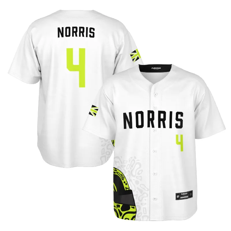 Men's Limited - Release American Football Jerseys of Rookie Stars for Early Adopters and FansNorris - Arctic White Fluro Helmet Jersey