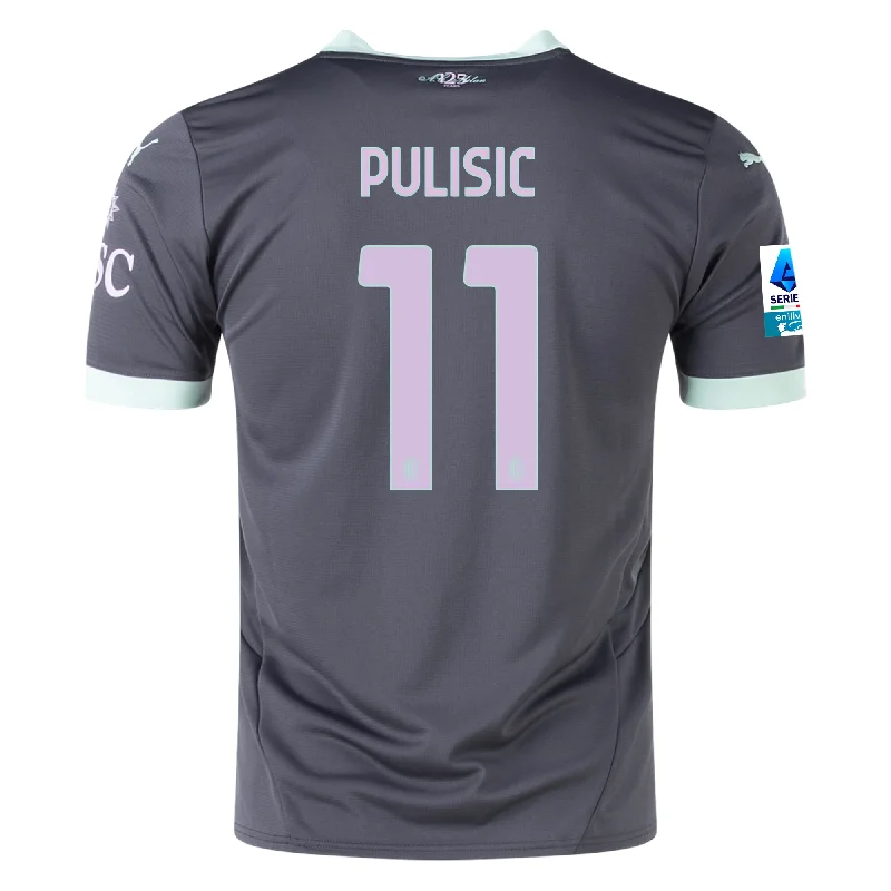 Men's Throwback Rugby Jerseys of Historic Matches and Teams for Rugby History BuffsPuma AC Milan Christian Pulisic Third Jersey w/ Serie A Patch 24/25 (Shadow Gray/Fresh Mint)