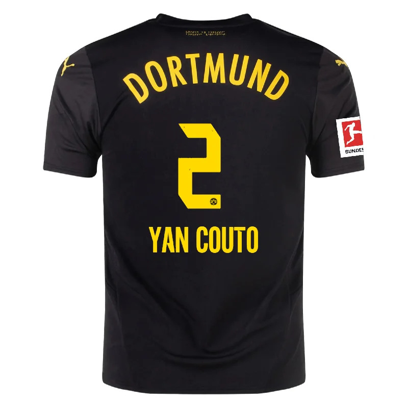 Men's Basketball Jerseys with Signature Player Logos for a Fan - Favorite LookPuma Borussia Dortmund Yan Couto Away Jersey w/ Bundesliga Patch 24/25 (Puma Black/Faster Yellow)