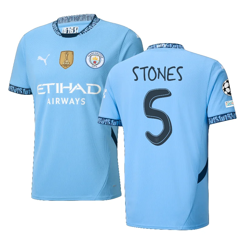 Men's Basketball Jerseys with Signature Player Logos for a Fan - Favorite LookPuma Manchester City John Stones Home Jersey w/ Champions League + Club World Cup Patch 24/25 (Team Light Blue/Marine Blue)