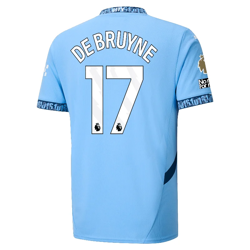 Men's Moisture - Wicking Golf Jerseys with UV Protection for Comfortable Rounds on the CoursePuma Manchester City Kevin De Bruyne Home Jersey w/ EPL + No Room For Racism + Club World Cup Patches 24/25 (Team Light Blue/Marine Blue)