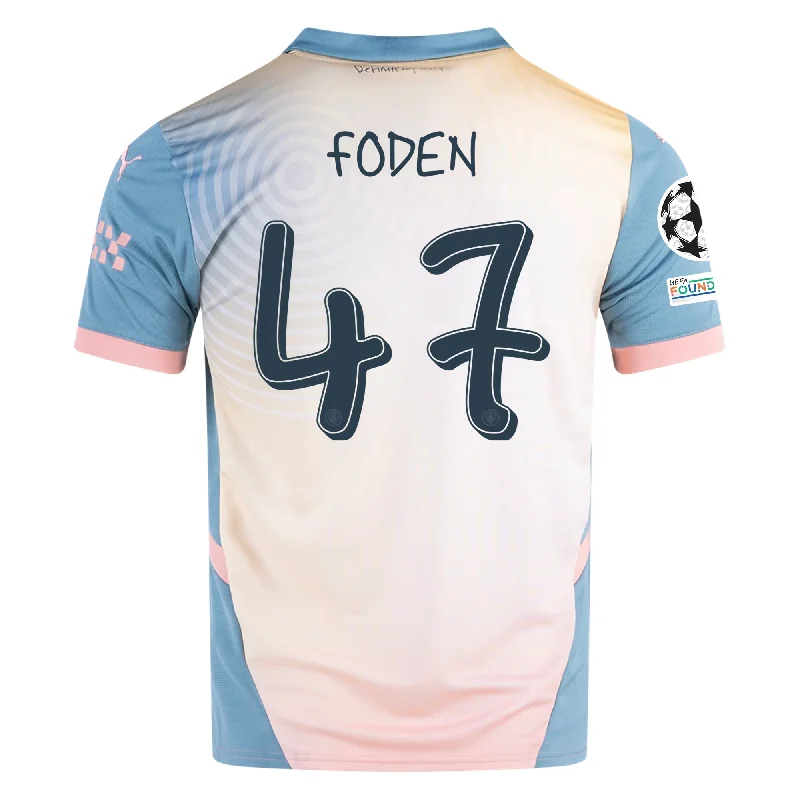 Men's Moisture - Wicking Golf Jerseys with UV Protection for Comfortable Rounds on the CoursePuma Manchester City Phil Foden Fourth Jersey w/ Champions League + Club World Cup Patch 24/25 (Packaging Rosebay/Bold Blue)