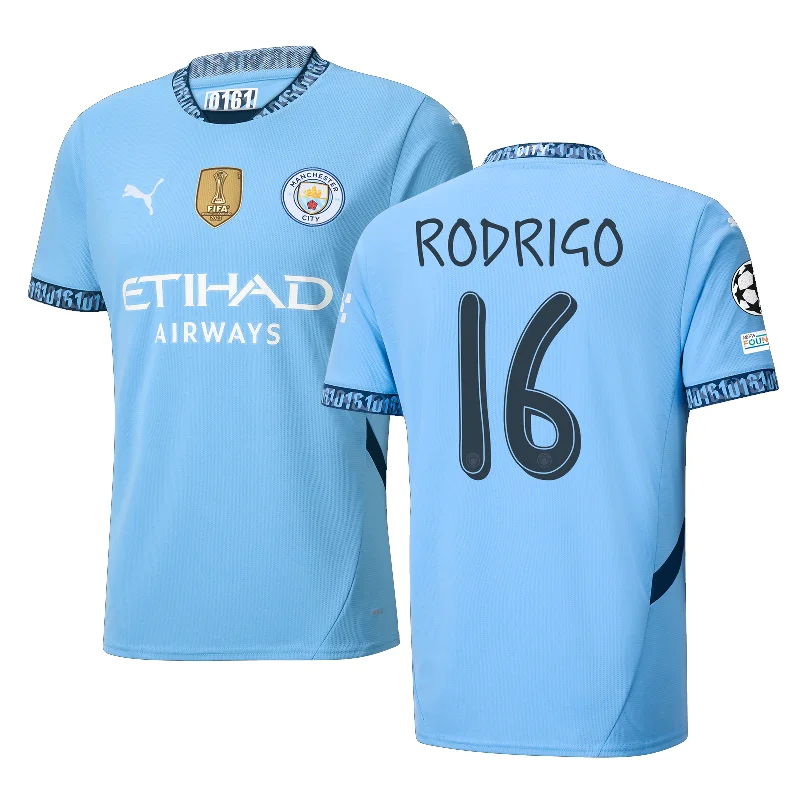 Men's Moisture - Wicking Golf Jerseys with UV Protection for Comfortable Rounds on the CoursePuma Manchester City Rodrigo Home Jersey w/ Champions League + Club World Cup Patch 24/25 (Team Light Blue/Marine Blue)