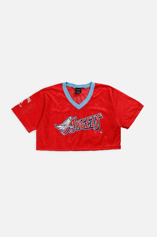 Men's Vintage American Football Jerseys of Legendary Teams for Collectors and FansRework Crop Anaheim Angels MLB Jersey - L