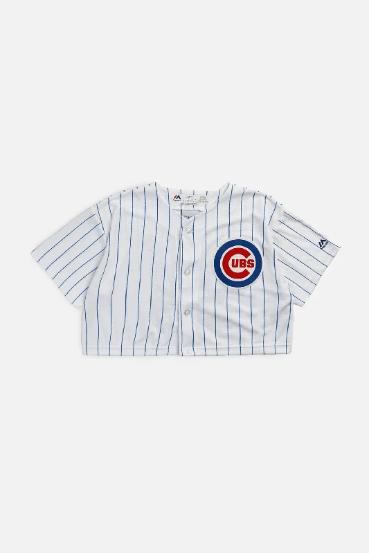 Men's Vintage American Football Jerseys of Legendary Teams for Collectors and FansRework Crop Chicago Cubs MLB Jersey - S