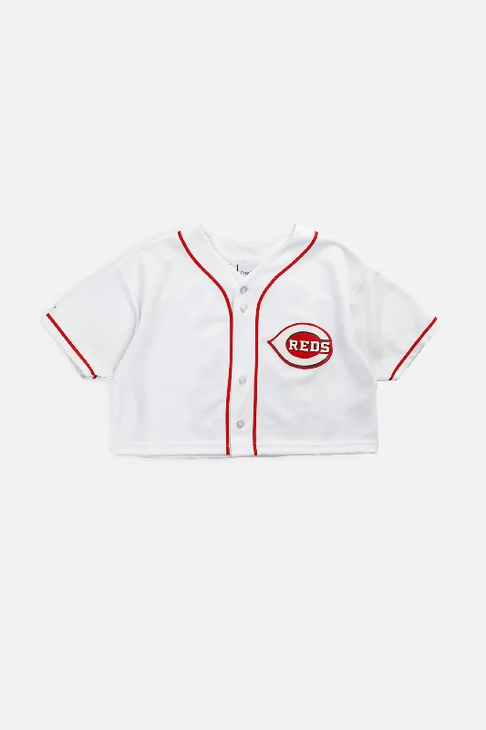 Men's Moisture - Wicking Golf Jerseys with UV Protection for Comfortable Rounds on the CourseRework Crop Cincinnati Reds MLB Jersey - M