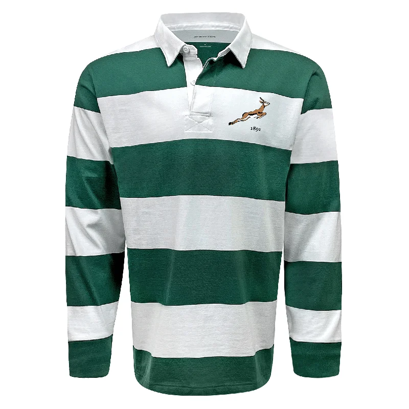 Men's Throwback Tennis Jerseys Inspired by Iconic Matches and PlayersNations of Rugby South Africa Vintage Hooped Classic Jersey