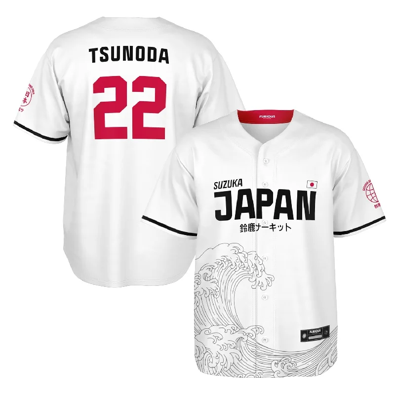 Men's Basketball Jerseys with Signature Player Logos for a Fan - Favorite LookTsunoda - Suzuka "Great Wave" Jersey