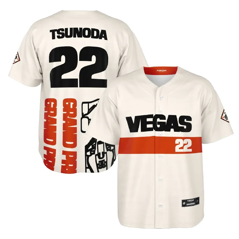 Men's Limited - Edition Cricket Jerseys Commemorating Historic Matches for Die - Hard Cricket LoversTsunoda - Vegas Street Circuit Jersey