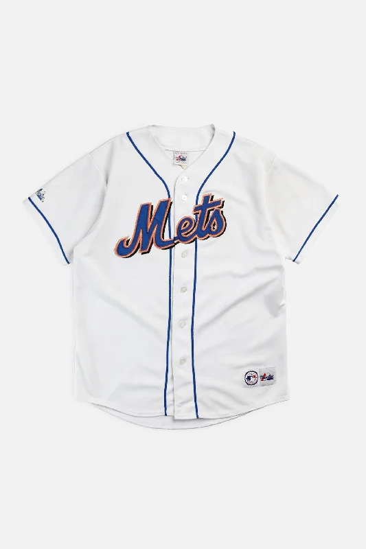 Men's Breathable Polyester Running Jerseys in Bright Neon Colors for High - Visibility WorkoutsVintage NY Mets MLB Jersey - L