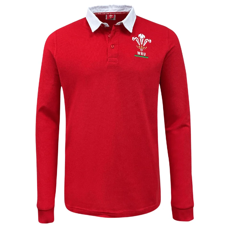 Men's Sustainable Organic Cotton Rugby Jerseys for Eco - Conscious Sports EnthusiastsWales Classic Rugby Jersey - Red