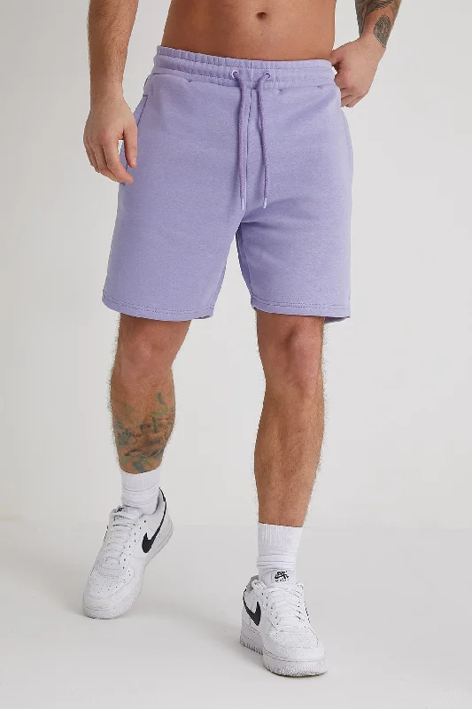 Men's Jeans with a Zip - Off Lower Leg for Convertible StyleBanks premium brushback fleece shorts in Amethyst