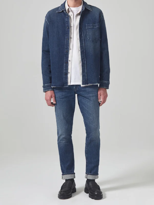 Men's Straight Leg Raw Denim Jeans for a Minimalist and Durable OptionLondon Jean - Parquet