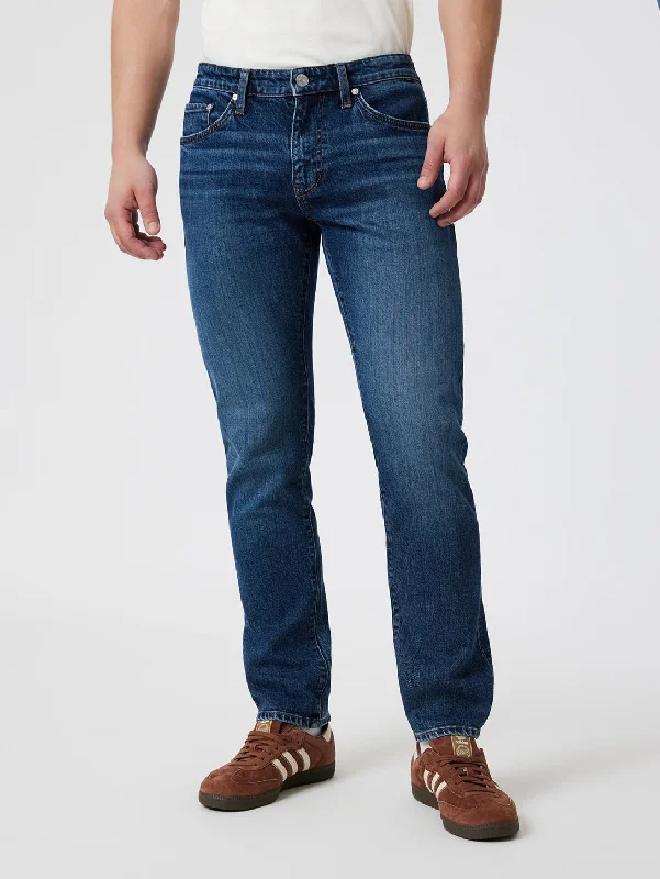 Men's Ripped Skinny Jeans in Acid Wash for an Edgy and Punk - Inspired StyleMarcus Jean - Dark Brushed Classic Blue